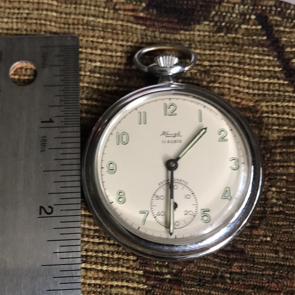 Rare Original 1960s Antique Vintage Kienzle German Hunter’s Pocket Watch. Works! - Picture 5 of 5